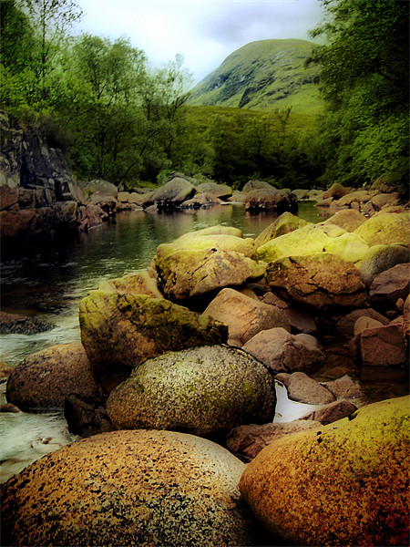 River Etive In The Highlands Picture Board by Aj’s Images