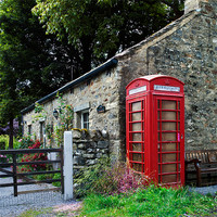 Buy canvas prints of Red Telephone Box in the Dales by Stephen Mole