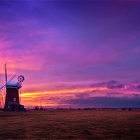 Buy canvas prints of Horsey Mill sunrise by Stephen Mole