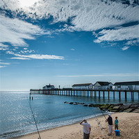Buy canvas prints of Fishing at Southwold by Stephen Mole