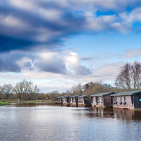 Buy canvas prints of Wooden boathouses by Stephen Mole