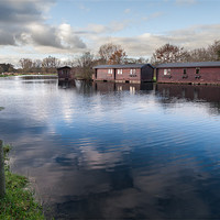 Buy canvas prints of Boathouses at Wayford Bridge by Stephen Mole