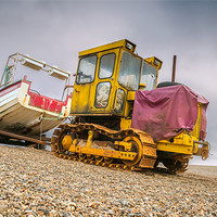 Buy canvas prints of Tractor at Weybourne by Stephen Mole