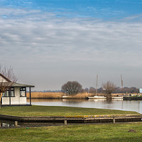 Buy canvas prints of Thurne Mill across River by Stephen Mole