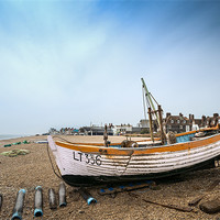 Buy canvas prints of Fishing Boat at Aldeburgh by Stephen Mole