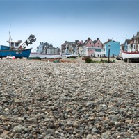 Buy canvas prints of Aldeburgh shingle beach by Stephen Mole