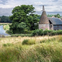 Buy canvas prints of Oast House at Moorden by Stephen Mole