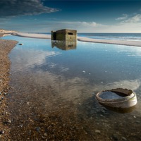 Buy canvas prints of Pill Box at Hemsby by Stephen Mole