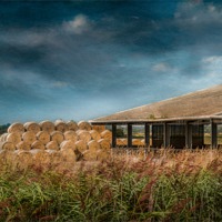 Buy canvas prints of Hay Bales and Barn by Stephen Mole