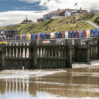 Buy canvas prints of Mundesley Beach Huts by Stephen Mole