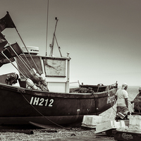 Buy canvas prints of Aldeburgh fishing boat by Stephen Mole