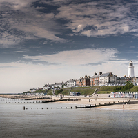 Buy canvas prints of Southwold sea fromt by Stephen Mole