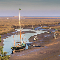 Buy canvas prints of Moored at Blakeney by Stephen Mole