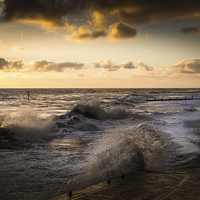 Buy canvas prints of High tide at Overstrand by Stephen Mole
