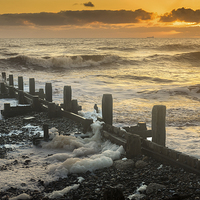 Buy canvas prints of Foaming Sea at Overstrand by Stephen Mole