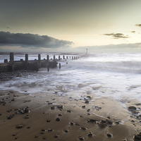 Buy canvas prints of Dawn at Overstrand, Norfolk by Stephen Mole