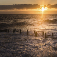 Buy canvas prints of Overstrand Sunrise by Stephen Mole