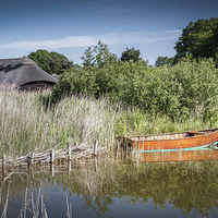 Buy canvas prints of Dinghy at Hickling Broad by Stephen Mole