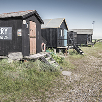 Buy canvas prints of Wooden Huts at Walberswick by Stephen Mole