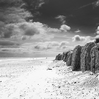 Buy canvas prints of Hemsby Beach and Sea Defences by Stephen Mole