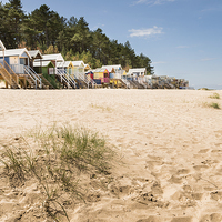 Buy canvas prints of Wells Beach and Beach Huts by Stephen Mole