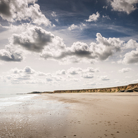 Buy canvas prints of Beach and sky at Happisburgh by Stephen Mole