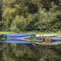 Buy canvas prints of  Moored at Barton Turf by Stephen Mole
