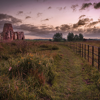 Buy canvas prints of St Benets Abbey with fence by Stephen Mole