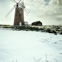 Buy canvas prints of Mill in Snow by Stephen Mole