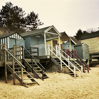 Buy canvas prints of Wells Beach Huts by Stephen Mole