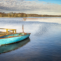 Buy canvas prints of A small boat on Filby Broad by Stephen Mole