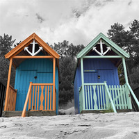 Buy canvas prints of Wells beach huts by Stephen Mole
