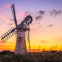Buy canvas prints of Summer Solstice Sunset at Thurne by Stephen Mole