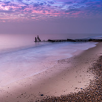 Buy canvas prints of Dawn over the North Sea at Caister in Norfolk by Stephen Mole