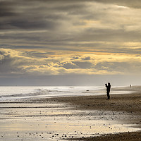 Buy canvas prints of Lonely on Hemsby Beach by Stephen Mole