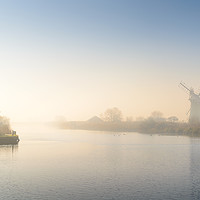 Buy canvas prints of Hazy Morning at Thurne by Stephen Mole