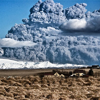 Buy canvas prints of Eyjafjallajökull eruption by Jón Sigurjónsson