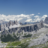 Buy canvas prints of Cinque Torri Panorama by James Rowland