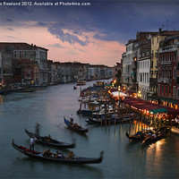 Buy canvas prints of View from Rialto Bridge, Venice by James Rowland
