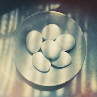 Buy canvas prints of Eggs in a white bowl by James Rowland