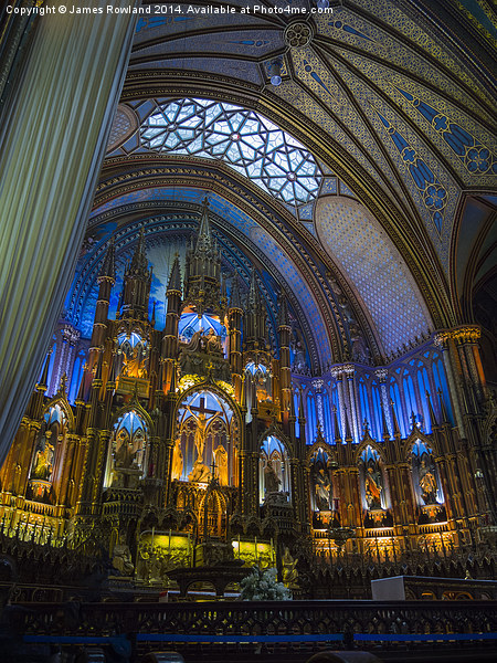 Montreal Cathedral interior Picture Board by James Rowland