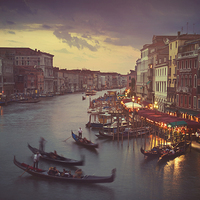 Buy canvas prints of View from Rialto Bridge, Venice by James Rowland