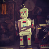 Buy canvas prints of Wonky Robot by James Rowland