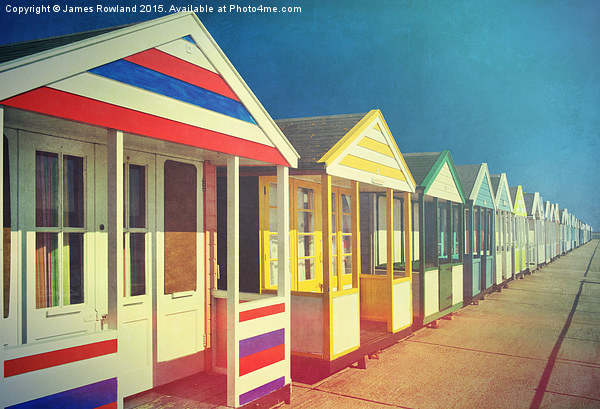  Beach Huts Picture Board by James Rowland