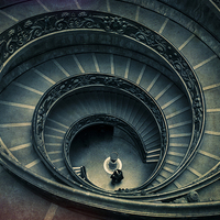 Buy canvas prints of  Vatican stairs by James Rowland