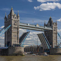 Buy canvas prints of  Tower Bridge Open by James Rowland