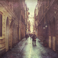Buy canvas prints of  A Walk in Rome by James Rowland
