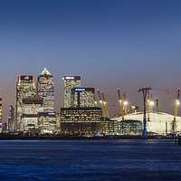 Buy canvas prints of Canary Wharf and the Dome by James Rowland
