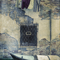 Buy canvas prints of Old Wall and Washing by James Rowland