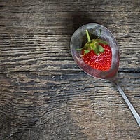 Buy canvas prints of Strawberry on a Spoon by James Rowland